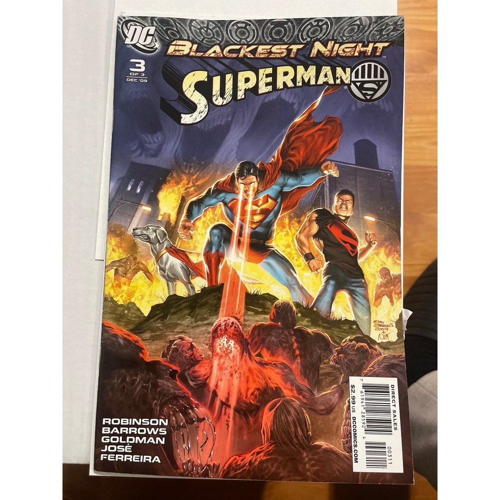 DC Comics Blackest Night Superman 3 Comic Book December 2009